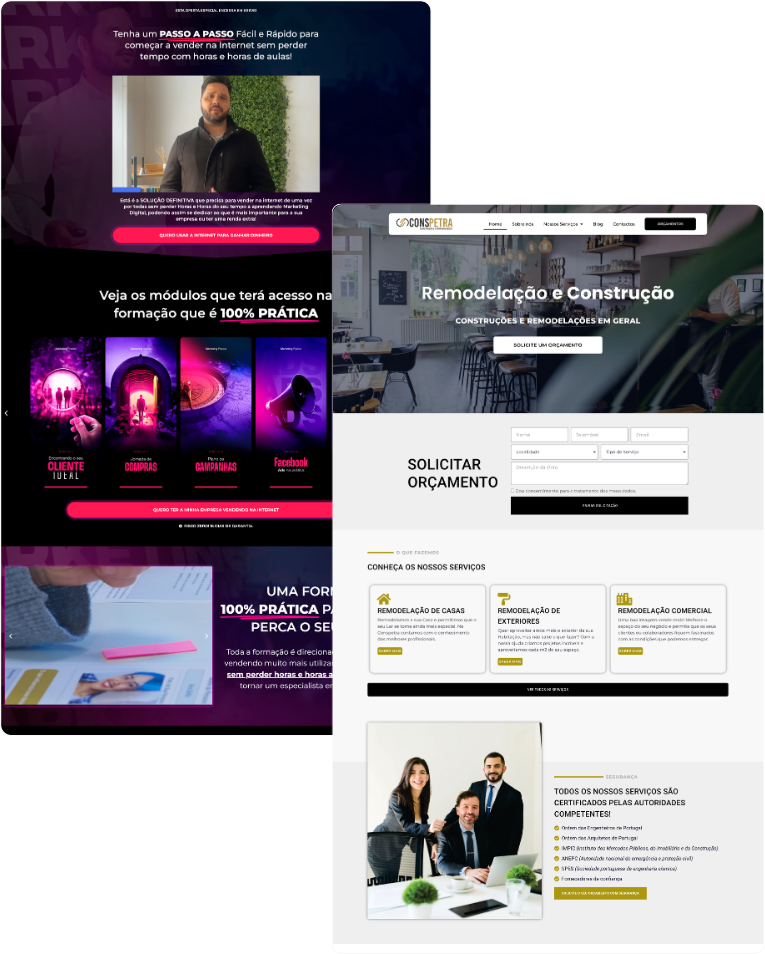 design personalizado para website